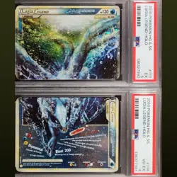 2010 Pokemon HeartGold & SoulSilver Lugia LEGE 113/114 PSA 5&4 SEQUENTIAL PAIR - Image 1