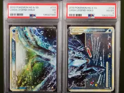 2010 Pokemon HeartGold & SoulSilver Lugia LEGE 113/114 PSA 5&4 SEQUENTIAL PAIR - Image 2