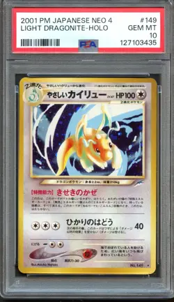 Light Dragonite #149 Neo 4 Holo Rare PSA 10 Gem Mint Pokemon Card - Image 1