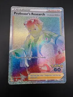 084/078 Professor's Research - Hyper Rare Rainbow Rare Card Pokemon GO Full Art - Image 1