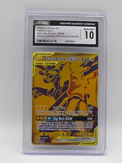 Pikachu & Zekrom GX SM248 - CGC Gem Mint 10 | Tag Team GX Promo | Pokemon TCG - Image 1