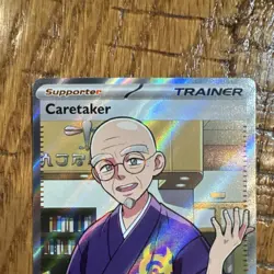 Pokemon TCG Caretaker 203/167 Sv06 Twilight Masquerade Full Art Ultra Rare Holo - Image 2