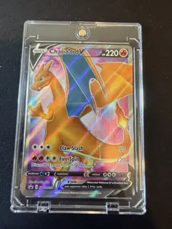 Pokemon 2020 Champions Path SWSH050 Charizard v Full Art Black Star Promo - Image 1