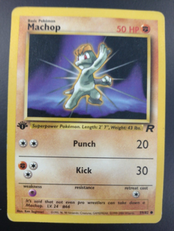 Pokemon Cards: Team Rocket 1st Edition Common: Machop 59/82 Excellent - Image 1