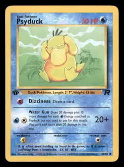 Psyduck 65/82 1st Edition Team Rocket 2000 Pokemon WotC - Image 1