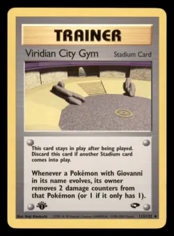 Lightly Played Viridian City Gym 123/132 1st Edition Gym Challenge Uncommon - Image 1