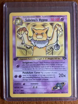 [MINT] 2000 Pokemon Gym Challenge Sabrina's Hypno 1st Edition #56/132 Uncommon - Image 1