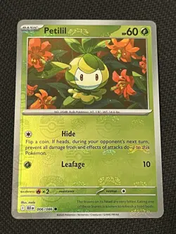 Pokemon TCG Black Bolt 006/086 Petilil Masterball Pattern - NM - Image 1