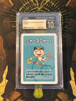 Pokemon Japanese Meowth Old Maid CGC 10 PRISTINE - Image 1