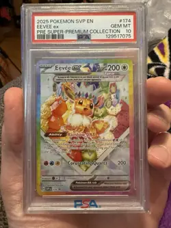 2025 POKEMON PRISMATIC EVOLUTIONS SUPER-PREMIUM COLLECTION EEVEE EX PSA 10 - Image 1