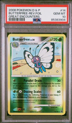 Pokemon Butterfree #14 Great Encounters Reverse Foil Holo PSA 10 - Image 1