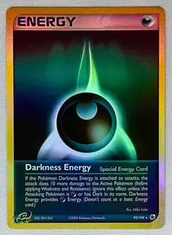 Pokemon Darkness Energy #93/109 Reverse Holo Rare - 2003 Ex Ruby & Sapphire - NM - Image 1
