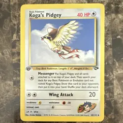 Pokemon TCG Koga's Pidgey Gym Challenge 49/132 1st Edition Uncommon Basic NM - Image 1