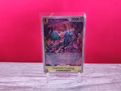 One Piece Card TCG Charlotte Pudding OP03-112 Pillars of Strength NM Rare Foil - Image 1