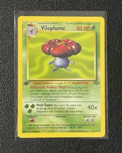 Vileplume 1st Edition 31/64 - Jungle - Pokemon Card - NM - 1999 - Image 1