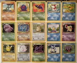 Vintage Pokemon Card Lot Of 15 Holos, Rares, Commons Various Sets 1999 WOTC - Image 1