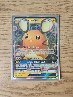 Dedenne GX 57/214 Ultra Rare Holo Pokemon Card Sun & Moon Unbroken Bonds NM - Image 1