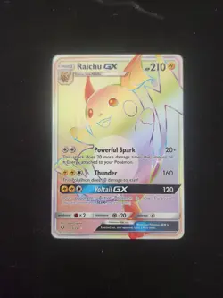 Pokemon Shining Legends Hyper Rare Card Raichu GX (75/73) - Image 1