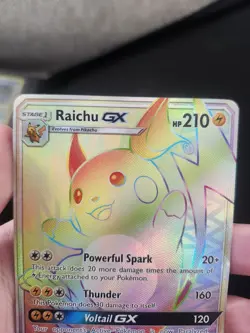 Pokemon Shining Legends Hyper Rare Card Raichu GX (75/73) - Image 3