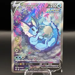 Vaporeon V SWSH181 Black Star Promo Pokemon Sword & Shield Card LP - Image 1