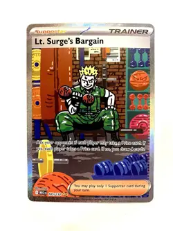 Lt. Surge’s Bargain 185/132 Mega Evolution SIR Pokemon TCG Card NM - Image 1