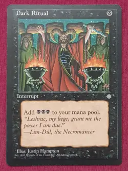 Magic The Gathering ICE AGE DARK RITUAL black card MTG - Image 1
