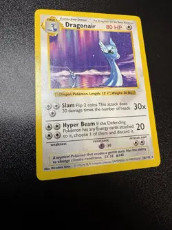 Vintage 1999 Pokemon Shadowless Dragonair 18/102 Card NM/LP - Image 1