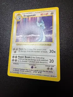 Vintage 1999 Pokemon Shadowless Dragonair 18/102 Card NM/LP - Image 2