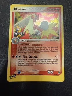 Pokemon TCG Blaziken EX Ruby and Sapphire Holo Rare Card LP 3/109 LP - Image 1