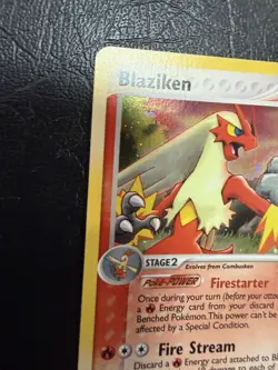Pokemon TCG Blaziken EX Ruby and Sapphire Holo Rare Card LP 3/109 LP - Image 3