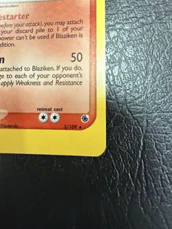 Pokemon TCG Blaziken EX Ruby and Sapphire Holo Rare Card LP 3/109 LP - Image 5