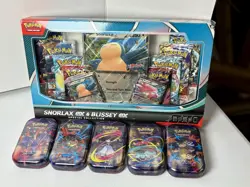 Snorlax Ex & Blissey Ex Special Pokemon TCG 1x Brand New + 5 Tins Cards - Image 1