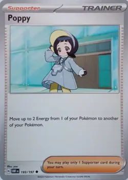 193/197 POPPY | UNCOMMON | OBSIDIAN FLAMES POKEMON CARD - Image 1