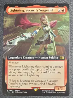 Lightning, Security Sergeant (Extended Art) #462 Final Fantasy MTG Magic Card - Image 1