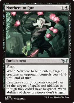 NOWHERE TO RUN x4 mtg NM-M Duskmourn: House of Horror 4 Unc - Image 1