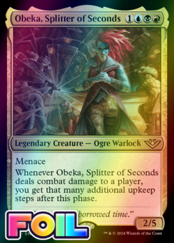x1 Obeka, Splitter of Seconds OTJ MTG 222 FOIL RARE M/NM 1x - Image 1