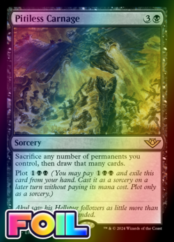 x1 Pitiless Carnage OTJ MTG 98 FOIL RARE M/NM 1x - Image 1