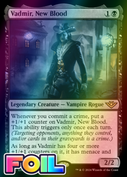 x1 Vadmir, New Blood OTJ MTG 113 FOIL RARE M/NM 1x - Image 1