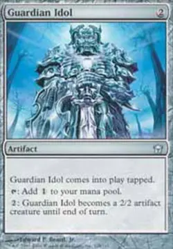 MTG Guardian Idol - Foil, Fifth Dawn, Heavily Played, English - Image 1
