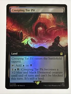 MTG Universes Beyond: Doctor Who Creeping Tar Pit Extended Art Foil 0486 NM Rare - Image 1