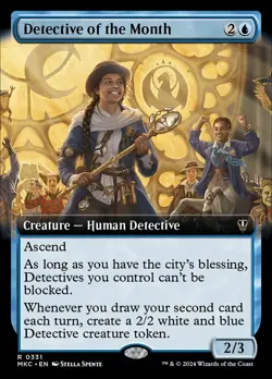 x1 Detective of the Month - Extended Art R MTG Commander: Murders at Karlov Mano - Image 1