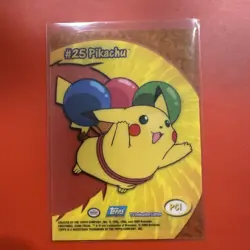 Pikachu #25 PC1 Pokemon Topps 2000 TV Animation Clear HP - Image 2
