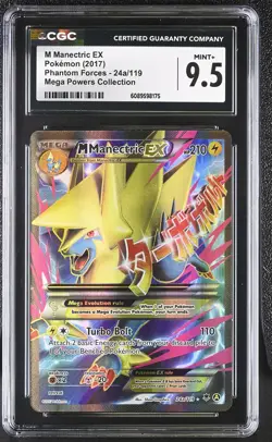 CGC 9.5 MINT+ M Manectric EX 2017 Phantom Forces 24a/119 Holo Pokemon Card - Image 1