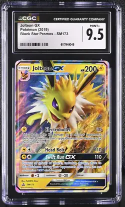 CGC 9.5 MINT+ Jolteon GX 2019 Black Star Promos SM173 Pokemon Card - Image 1