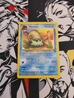 Fossil #52/62 Omanyte Pokemon TCG - Moderately played - Image 1