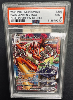 Pokemon SWSH06 Chilling Reign Blaziken VMAX #201/198 Alternate Art Secret PSA 9 - Image 1