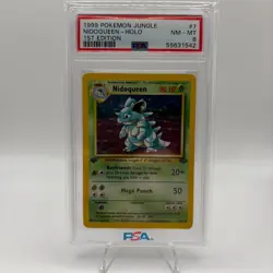1999 Pokemon Jungle #7 - Nidoqueen - Holo 1st Edition - PSA 8 (NM-MT) - Image 1