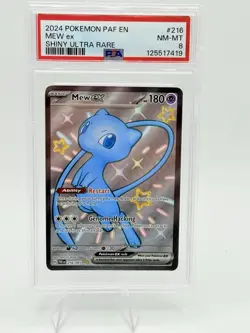 2024 POKEMON PAF EN-PALDEAN FATES SHINY ULTRA RARE #216 MEW EX PSA 8 - Image 1
