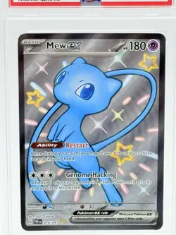 2024 POKEMON PAF EN-PALDEAN FATES SHINY ULTRA RARE #216 MEW EX PSA 8 - Image 2