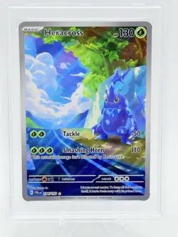 2023 POKEMON PAL EN-PALDEA EVOLVED ILLUSTRATION RARE #194 HERACROSS PSA 8 - Image 2